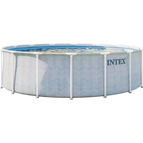 Kit Piscine hors sol tubulaire INTEX - Prism Frame Premium - 488 x 122 cm - Ronde (Filtre, échelle, bâche, couverture) - 26746ND (1/5)