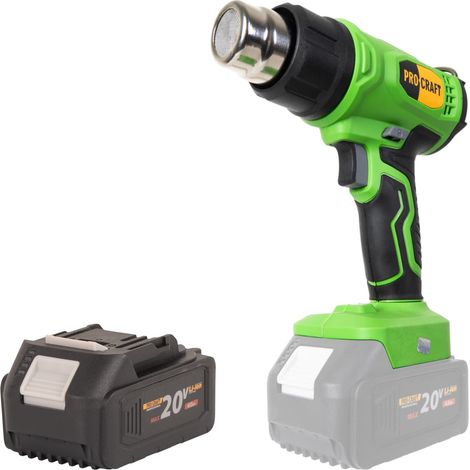 Procraft PH24bb Akku Heißluftpistole 20 V 50 - 550 °C + 1x Akku 4,0 Ah - ohne Ladegerät