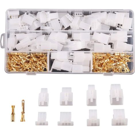 2.8mm Automotive Connector Kit, 2, 3, 4 and 6 Pin Automotive Electrical Wire Connector Kit for Motorcycle, Motorbike, Car, Truck, Scooter, Boat, Electrical Instruments