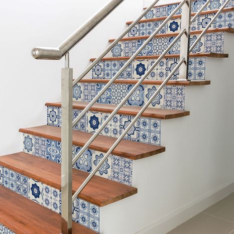 Stickers adhésifs escalier carrelages contremarche - OPHELIA - 2 bandes de 15x105cm (1/3)