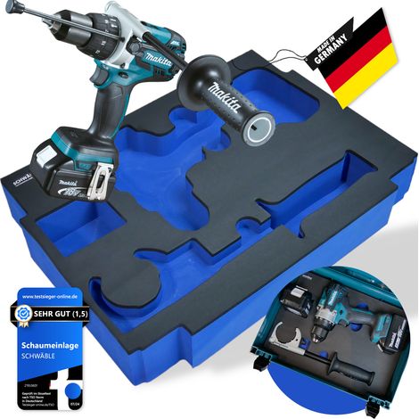 SCHWÄBLE® Schaumeinlage Schaumstoffeinlage für Makita Bohrschrauber DDF486