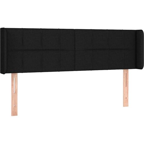 Maison Exclusive - Cabecero de tela negro 147x16x78/88 cm (1/5)