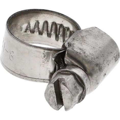 Collier de serrage 9 mm inox plage de serrage 8 - 12 mm