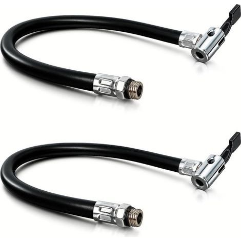 Universeller Reifenfüllschlauch, Auto-Reifenfülldüse mit Schnellanschluss, 38 cm flexibler Reifenfüllschlauch für Luftpumpe, Kompressor, Fahrrad, Motorrad, Auto, LKW