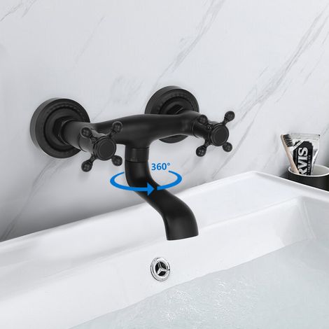 Rubinetto bagno con due manopole, rubinetto vasca, rubinetto vasca a cascata (1/5)