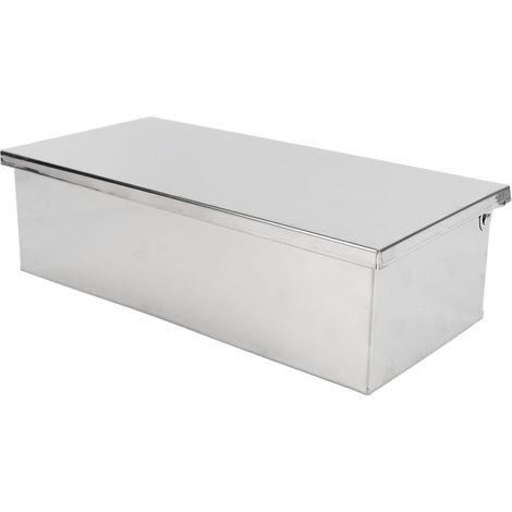 Boîte d'assaisonnement avec couvercle rabattable, récipient à épices en acier inoxydable 304, organisateur de cuisine à plusieurs compartiments pour les Grains de sucre et de sel (1/5)