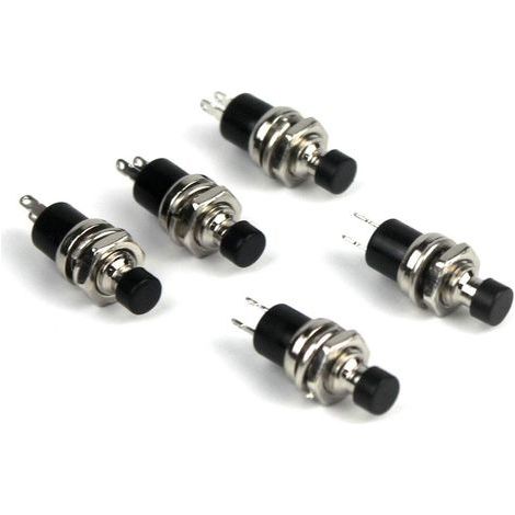 5 pièces SPST Mini pressostat momentané normalement ouvert 250V 2A noir (1/5)