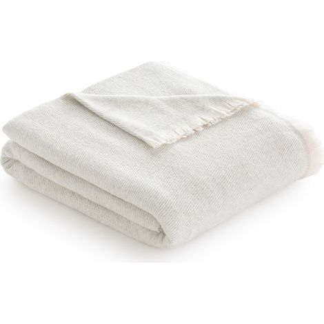 Todocama - Coperta in cotone extra morbida con motivo a righe, copriletto multiuso quattro stagioni per divano, letto, copridivano, coperta decorativa e coperta a foglio, (grigio chiaro, 120 x 180 cm