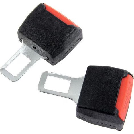 extensores universales de cinturón de seguridad, de plástico y metal, negros, para coches (1/5)