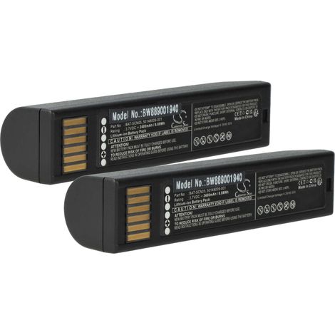vhbw 2x Batterie remplacement pour Honeywell 50148009-001  BAT-SCN05 pour scanner de code-barre POS (2400mAh, 3,7V, Li-ion) (1/5)