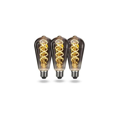 Ampoule LED E27 Vintage Blanc Chaud, Ampoule Vintage E27 Dimmable Spiral Filament 4W Lumière Douce, Ampoule E27 Vintage Edison Convient au Salon, Chambre à Coucher, Couloir, Patio, etc. [Classe énergé (1/5)