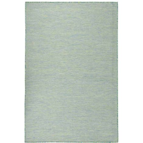 vidaXL Tapis à tissage plat d'extérieur 120x170 cm Turquoise (1/5)