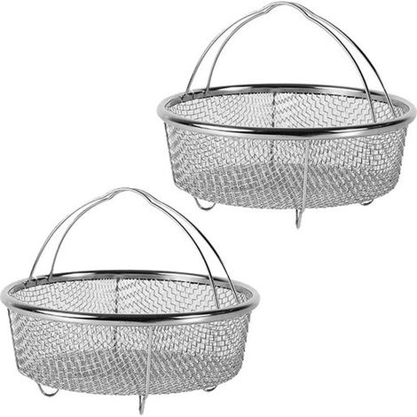 Juego de 2 coladores de malla fina - acero inoxidable 201 - color plata - 20 cm (1/5)