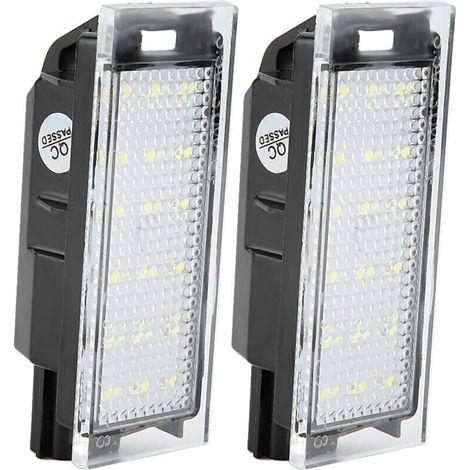 LED Plaque d\'Immatriculation,2 pièces LED Éclairage Plaque Immatriculation Ampoules,Super Brillant CanBus Pas d\'Erreur Feux Arrière pour Clio Espace Laguna Megane