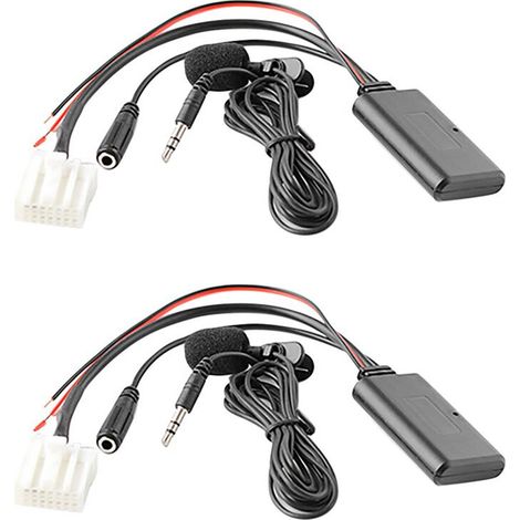 Incluye dos cables de audio 5.0 para coche, micrófono manos libres y adaptador para llamadas manos libres para teléfonos móviles. Compatible con modelos como 2, 3, 5, 6, MX5, RX8 y CX7.
