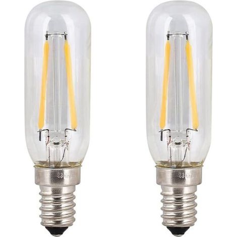 Lot de 2 ampoules LED 4W SES pour hotte aspirante E14 Blanc froid 6000K T25 Ampoules à filament de tube 40W Remplacement à incandescence Petite vis Edison Appareil non dimmable pour hotte (1/5)