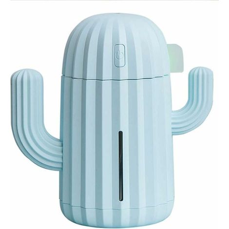 Umidificatore a forma di cactus/purificatore d'aria USB/umidificatore a sfera di fata con atomizzazione per auto, adatto per casa, ufficio, camera da letto, soggiorno, studio, yoga, spa, blu (1/5)