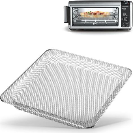 NINJA FOODI dreistufiger rechteckiger Grill: Edelstahl 304, stapelbarer Grillrost, zwei Kammern, mehrstufiges Grillen, platzsparend (1/5)
