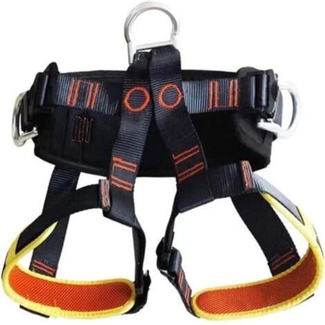 SOB Baudrier D'Escalade CE EN813 – Harnais Demi-Corps Réglable, Anneaux En Aluminium, Doublure Respirante, Pour Spéléologie, Sauvetage Et Alpinisme