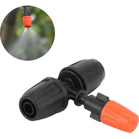 Lot de 10 raccords en T pour jardin avec buse de brumisation réglable pour accessoires d'irrigation à tubes de 8/12 pouces (1/5)