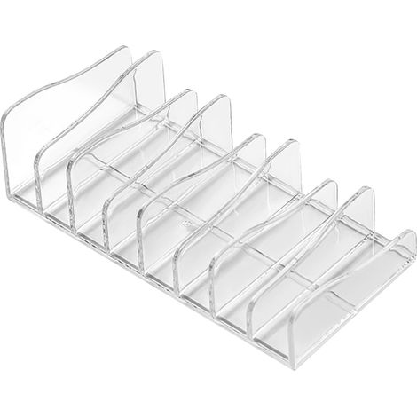 Organisateur de Maquillage Transparent en PS, Étagère à Fards à Paupières Multi-Compartiments, Rangement Cosmétique Compact et Robuste pour Vanity (1/5)