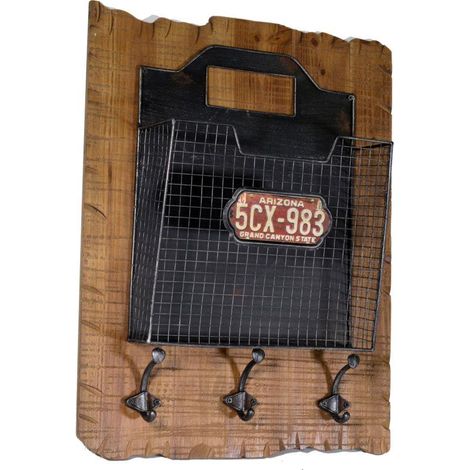 Portalettere legno 1 posto c/appendino 3p arizona cm 43
