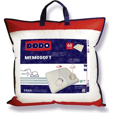 Oreiller DODO ergonomique à mémoire de forme - 60x60 cm - MEMOSOFT