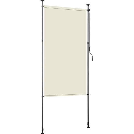 SWANEW Tenda verticale Tenda a rullo per esterni 120 x 270 cm Protezione anti-UV Tenda per esterni con barre telescopiche senza foratura Beige (1/3)