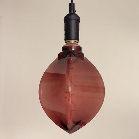 Bombilla LED Decorativa E27 4W 1800K Diseño Hoja en Cristal Marrón (1/5)