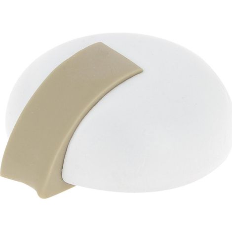 Tope de puerta de suelo CHRISLIGNE, madera pintada de blanco, 5,1 cm de largo x 2 cm de alto x 4,8 cm de ancho CHRISLIGNE