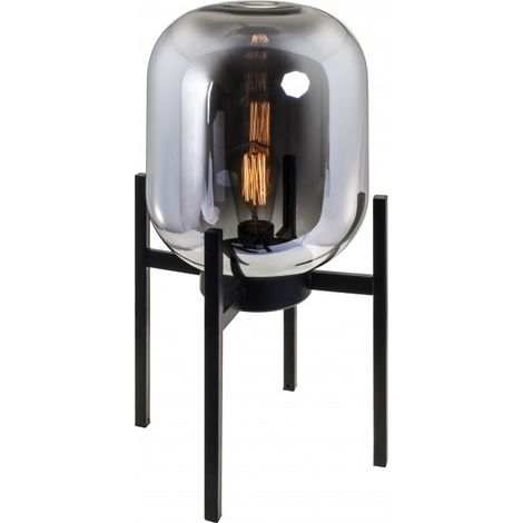 FABRILAMP Murilo Table Lamp 1xe27 Blackmetalised glass 50x28x28