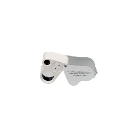 LED-beleuchtete Juwelierlupe, Dual-Focus-Vergrößerung, 60x, 12 mm und 30x - Crezuo (1/4)