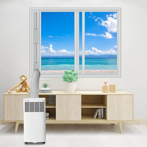 Conjunto de ventana de PVC de 140 cm para aires acondicionados con paneles ajustables, kit de ventilación para ventanas de fácil y seca instalación. (1/5)