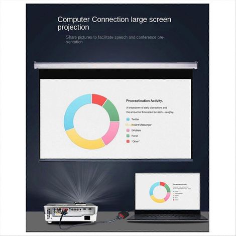 Adaptateur HDMI 1080P vers VGA avec câble audio intégré pour PC portable, convertisseur vidéo haute définition (1/5)
