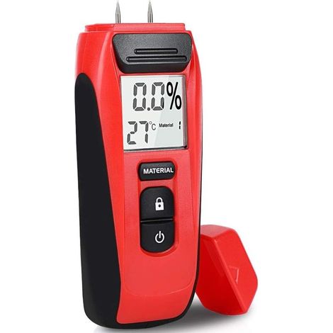 Détecteur d’humidité pour divers matériaux, Testeur D'humidité avec écran LED et 2 Broches, Hygromètre Numérique Portable Peut Détecter le Bois, Les Meubles, les Murs et les Matériaux de Construction (1/5)
