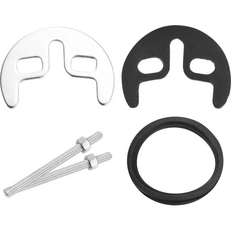 1 Set Faucet Mounting Bracket Double Hole Horseshoe Faucet Accessories Tap Accessories Screw Height Extension 79mm Silver (1/5)