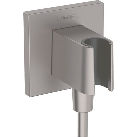HANSGROHE FixFit E soporte para cabezal de ducha negro cromo cepillado