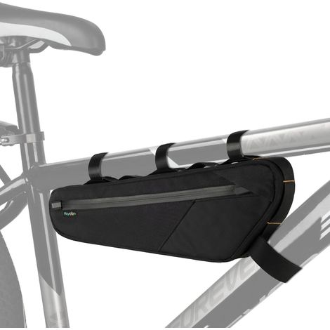 Sacoche Cadre Velo 2,5L Sac pour Tube Horizontale de Vélo Étanche Accessoires Vélos Route de Course Porte Outil Kit Velo Electrique VTT Cyclisme 380 115 55mm Noir (1/5)