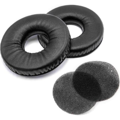 vhbw Coussinets d'oreillettes de remplacement compatible avec AKG K121, K121 Studio, K121S, K141, K141 Studio, K141M, K142 écouteurs noir, brillant