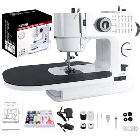 Machine à Coudre Avec 41 Points, Kit De Couture 42 Pièces, Mini Machine à Coudre Portable Avec Lumière Led, Machines à Coudre électriques Pour Bricolage, Vêtements (1/5)