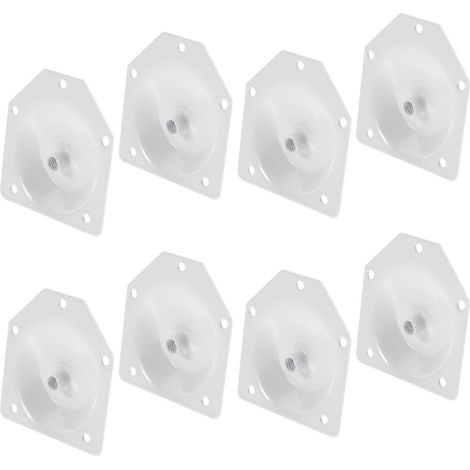 Plaques de fixation pour pieds de meubles compatibles avec les pieds de canapé et les meubles en bois de style médiéval, mesurant 6,8 x 6,6 x 0,12 cm, en fer, avec une conception inclinée à 12 degrés, (1/5)