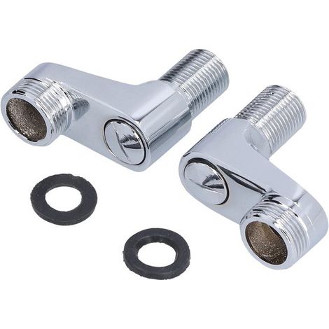Dailygoods，Acoplamiento de brazo giratorio，Adaptador para grifo de bañera y ducha，Latón y acero inoxidable，Brazo giratorio ajustable (1/5)