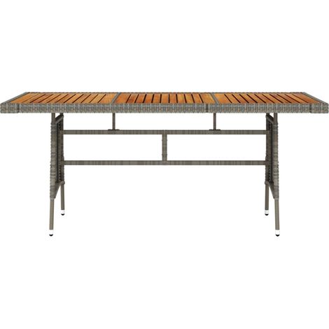 Maison Exclusive - Gartentisch Grau 160x70x72 cm Poly Rattan & Ma