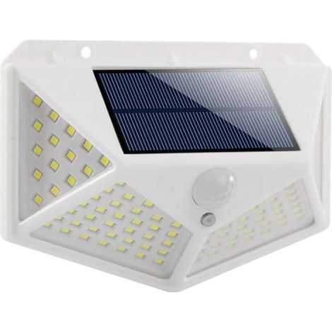 Luci da parete solari per esterni, luci di sicurezza con sensore di movimento solare 100LED super luminose e impermeabili con 3 modalità per porta d'ingresso e garage (colore: 1 pz)