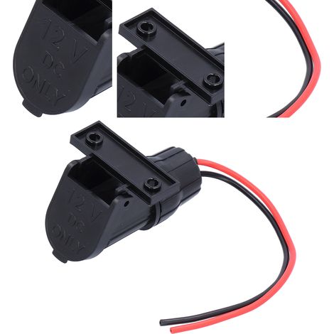 Douille allume-cigare femelle avec support en plastique pour véhicules 12V moto