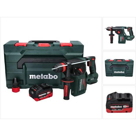 Metabo KH 18 LTX BL 24 Q Marteau perforateur burineur sans fil 18 V 2,2 J + 1x Batterie 10,0 Ah + metaBOX - ohne Ladegert