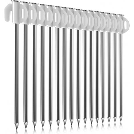 Sardines Camping, 16x Piquet de Tente, 210 mm Long Sardines de Fixation, Sardine Tente pour Le Camping et l'extérieur Pique-Nique Randonnée (1/3)