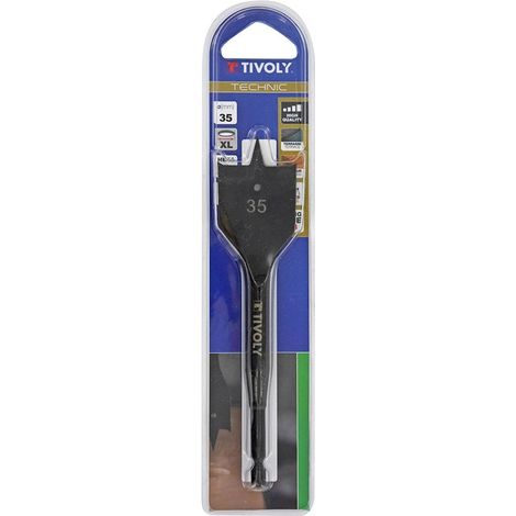 Tivoly - Ø: 35 / Punte per legno piatta - Attacco esagonale - Corpo rinforzato / L: 164
