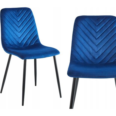 Fauteuil K5-FX en velours bleu (1/5)