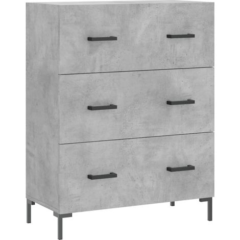Aparador buffet cómoda mueble mueble de almacenaje organizador cocina salón salón 69,5 x 34 x 90 cm madera contrachapada gris 020032058